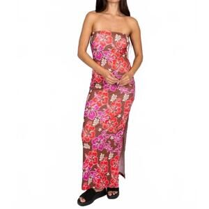 NEW RUSTY milly rib maxi dress in brown